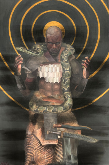 「Not Saint Georg」というタイトルの絵画 Natali Kalalbによって, オリジナルのアートワーク, アクリル