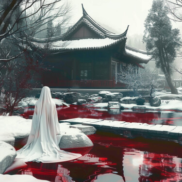 The Stillness Before the Echo 数字艺术 标题为“The Stillness Befor…” 由Dicle Kaya, 原创艺术品, 数字油画