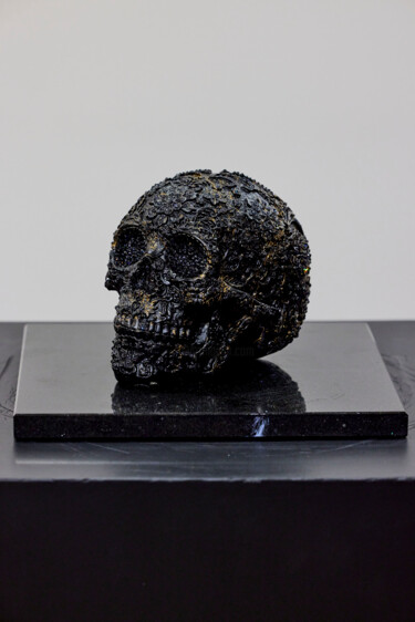雕塑 标题为“Flower skull Black…” 由Angela Gomes, 原创艺术品, 铸件