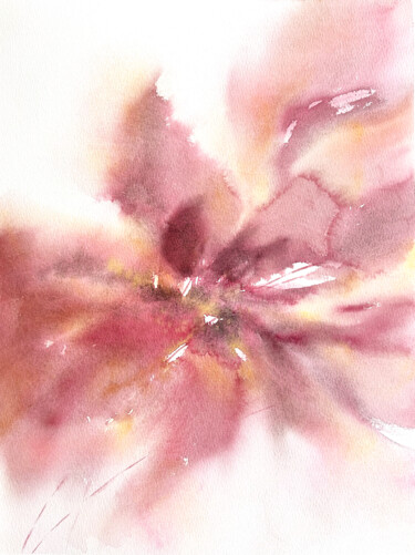 Pink flower "Pink flower" başlıklı Tablo Olya Grigorevykh tarafından, Orijinal sanat, Suluboya