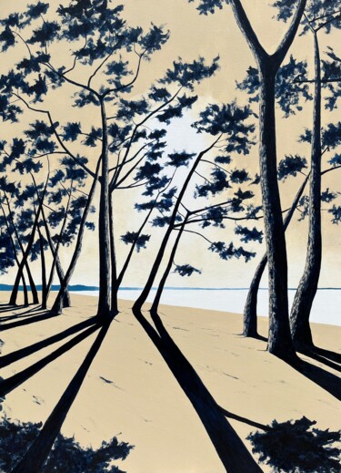 Peinture intitulée "9h07 au Cap Coz" par Frédéric Cadiou, Œuvre d'art originale, Acrylique Monté sur Châssis en bois