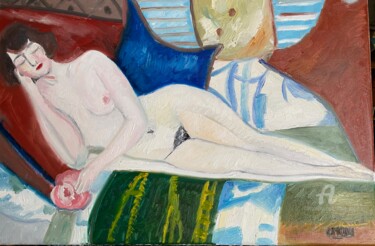 绘画 标题为“"Odalisque ..."” 由Claire Marie Gay, 原创艺术品, 油