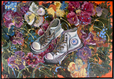 "converse" başlıklı Tablo Mirasezar tarafından, Orijinal sanat, Akrilik Ahşap Sedye çerçevesi üzerine monte edilmiş