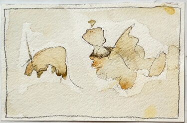 Schilderij getiteld "Florgan 8" door Birgit Karg, Origineel Kunstwerk, Aquarel