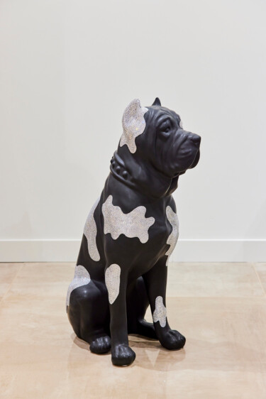 Scultura intitolato "Mastino Napoletano" da Angela Gomes, Opera d'arte originale, Ceramica
