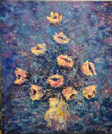 Twilight Bouquet "Twilight Bouquet" başlıklı Tablo Arto Mkrtchyan tarafından, Orijinal sanat, Petrol Ahşap Sedye çerçevesi üzerine monte edil…