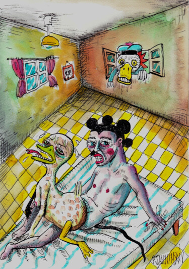 제목이 "Le journal (intime)…"인 그림 Patrick Jannin로, 원작, 아크릴