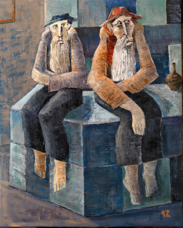Two Old Souls "Two Old Souls" başlıklı Tablo Gegham Hunanyan tarafından, Orijinal sanat, Petrol Ahşap Sedye çerçevesi üzerine monte edilmiş