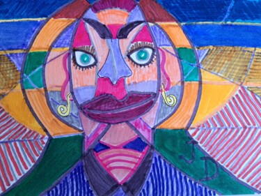 " Les Miniblouques " Schilderij getiteld "" Les Miniblouque…" door Jacques Desvaux (JD), Origineel Kunstwerk, Acryl