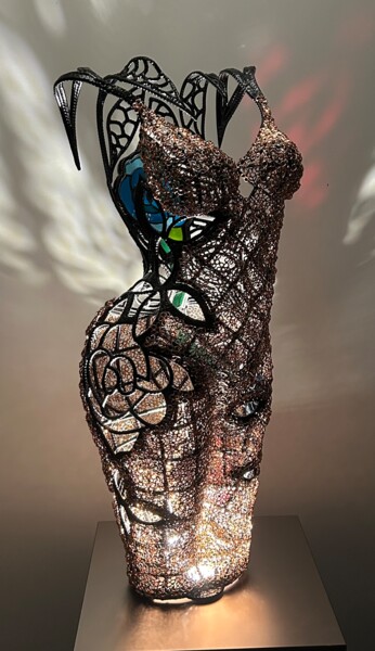 Sculpture titled "INES" by David Fabié, Original Artwork, Metals