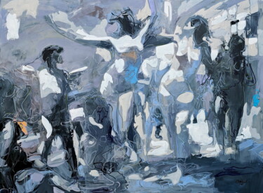Pittura intitolato "happy people" da Daniel Bulimar Henciu, Opera d'arte originale, Acrilico
