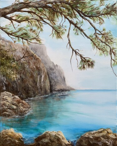 PAYSAGE MEDITERRANEE Painting titled "PAYSAGE MEDITERRANEE" by Luna Quere, Original Artwork, Acrylic