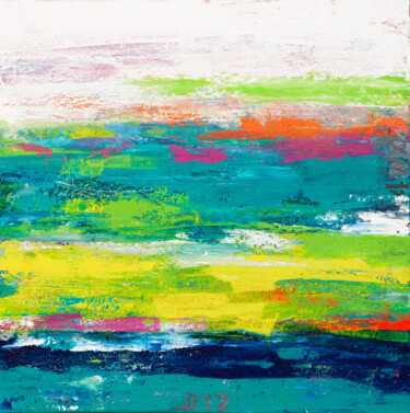 Schilderij getiteld "Reclaimed 12" door Hilary Winfield, Origineel Kunstwerk, Acryl Gemonteerd op Frame voor houten brancard