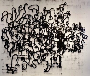「This kind of troubl…」というタイトルの絵画 Luca Brandiによって, オリジナルのアートワーク, オイル アルミニウムにマウント
