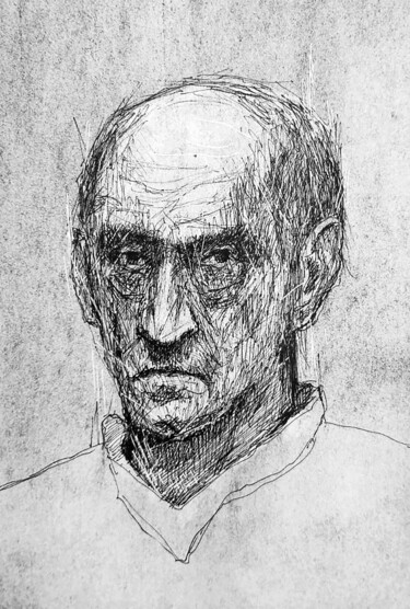 Drawing titled "Mr. O." by J. Gambande, Original Artwork, Ink