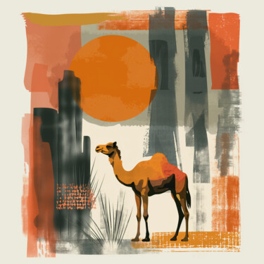 数字艺术 标题为“Desert Soul: The Ca…” 由Anna Burger, 原创艺术品, 数字拼贴