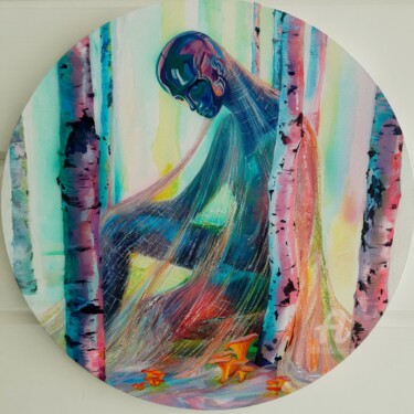 Painting titled "Anticipation of The…" by Elena Kashicheva, Original Artwork, Acrylic Mounted on Wood Stretcher frame