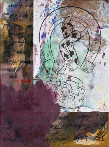 Untitled M Painting titled "Untitled M" by Gela Mikava, Original Artwork, Acrylic Mounted on Wood Stretcher frame