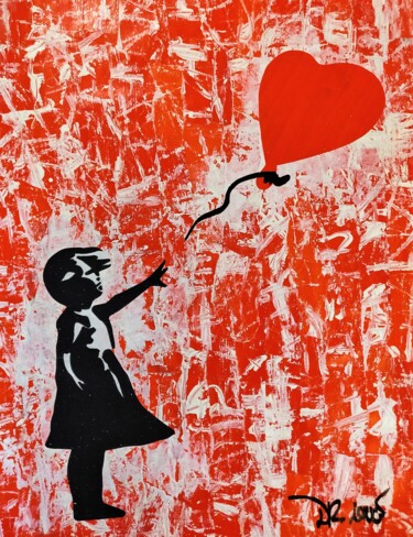 绘画 标题为“Love and hope RED (…” 由Dr. Love, 原创艺术品, 丙烯