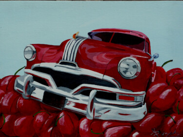 Pittura intitolato "Cherry On Top" da Anthony Dunphy, Opera d'arte originale, Acrilico Montato su Cartone