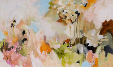 Painting titled "Au-delà de l'éviden…" by Chantal Proulx, Original Artwork, Acrylic Mounted on Wood Stretcher frame