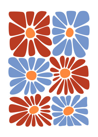 数字艺术 标题为“Abstract Floral Bur…” 由春宇 关, 原创艺术品, AI生成的图像 安装在纸板上