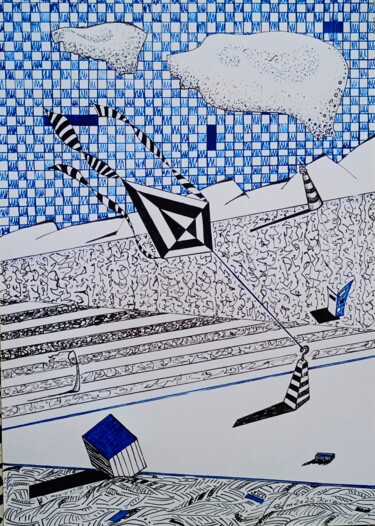 Disegno intitolato "Пов'язані / are rel…" da Sergiy Totuha (Totuha), Opera d'arte originale, pigmenti