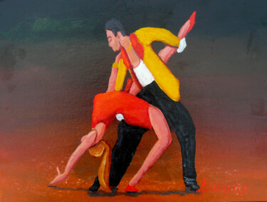 Pittura intitolato "Dance of Love" da Anthony Dunphy, Opera d'arte originale, Acrilico
