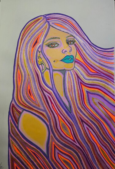 Renaissance Dibujo titulada "Renaissance" por Christina Willaime (Tinachoupy), Obra de arte original, Rotulador