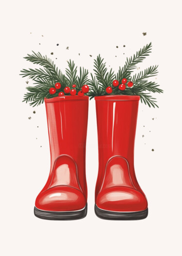 Цифровое искусство под названием "Winter Boots Festiv…" - 春宇 关, Подлинное произведение искусства, Изображение, сгенерированн…