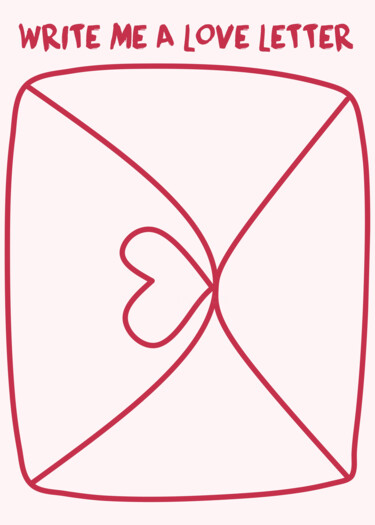 Digitale Kunst getiteld "Love Letter E-Comme…" door Chun Yu Guan, Origineel Kunstwerk, AI gegenereerde afbeelding Gemonteerd…