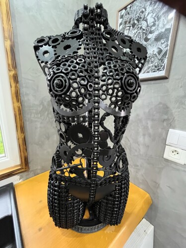 BLACK BETTY Scultura intitolato "BLACK BETTY" da Sylvain Arondel (ATELIER CREATION LA FORGE), Opera d'arte originale, Metalli