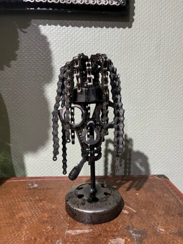 Sculptuur getiteld "Métal Dread" door Sylvain Arondel (ATELIER CREATION LA FORGE), Origineel Kunstwerk, Metalen
