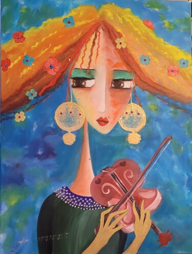 "Melancoly" başlıklı Tablo Natia Kanelis tarafından, Orijinal sanat, Petrol