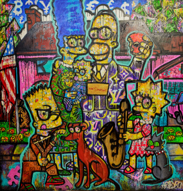 绘画 标题为“Simpsons II” 由Art By Son, 原创艺术品, 丙烯
