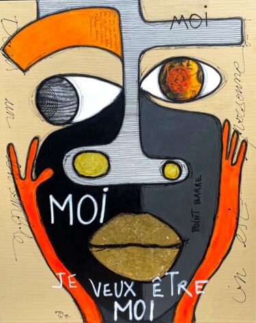 绘画 标题为“Moi, je veux être M…” 由Roger.M, 原创艺术品, 丙烯 安装在木质担架架上