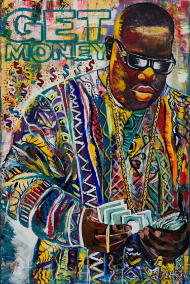 绘画 标题为“Notorioun BIG get m…” 由Art By Son, 原创艺术品, 丙烯