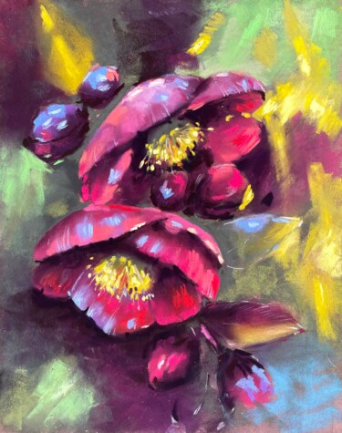 Whispers of bloom 제목이 "Whispers of bloom"인 그림 Ksenia Lutsenko로, 원작, 파스텔