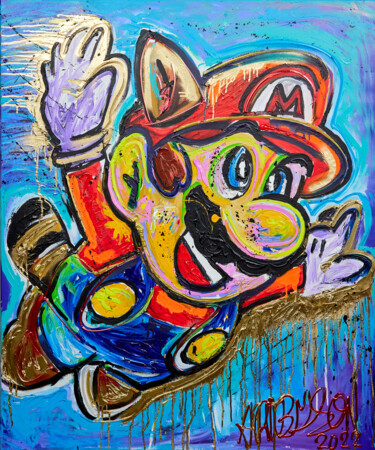 Картина под названием "Super Mario" - Art By Son, Подлинное произведение искусства, Акрил