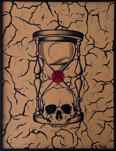 Art textile intitulée "Au Fil du Temps" par Mirzaart, Œuvre d'art originale, Acrylique Monté sur Aluminium