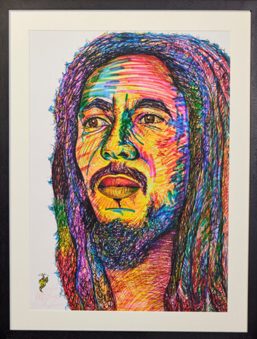 绘画 标题为“Bob Marley” 由Art By Son, 原创艺术品, 铅笔