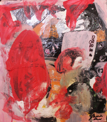 "Red day" başlıklı Tablo Giovanna Crescenzi tarafından, Orijinal sanat, Akrilik Diğer sert panel üzerine monte edilmiş