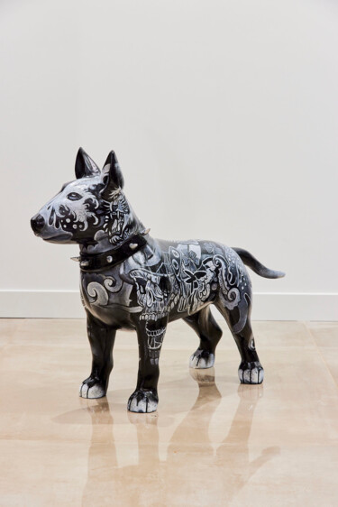 Γλυπτική με τίτλο "Tattoo Dog" από Art By Son, Αυθεντικά έργα τέχνης, Ακρυλικό