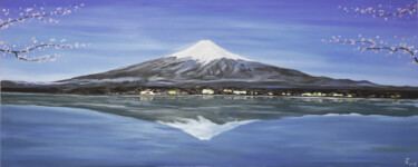 "MIROIR ET MONT FUJI" başlıklı Tablo Nicolas Tohi tarafından, Orijinal sanat, Petrol