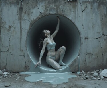 数字艺术 标题为“Tunnel Art” 由Vanda Lehel (V A N D E E), 原创艺术品, AI生成的图像
