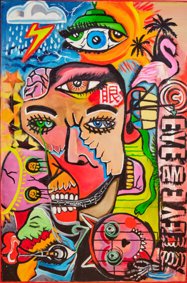 Ζωγραφική με τίτλο "The Eye" από Art By Son, Αυθεντικά έργα τέχνης, Ακρυλικό