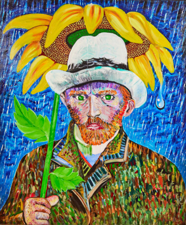 绘画 标题为“Van Gogh Sunflower” 由Art By Son, 原创艺术品, 丙烯