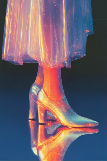 She Walks in Nebulas 数字艺术 标题为“She Walks in Nebulas” 由Prompted Beauty, 原创艺术品, 2D数字工作