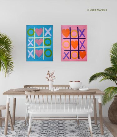 "You Can Always Choose Love" Diptych Картина под названием ""You Can Always Cho…" - Vafa Majidli, Подлинное произведение искусства, Акрил