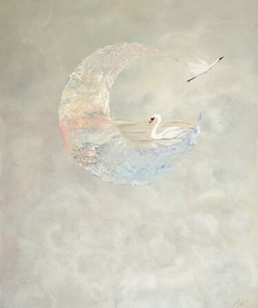 绘画 标题为“Beauté en veille” 由K.Alexia_art, 原创艺术品, 丙烯 安装在木质担架架上